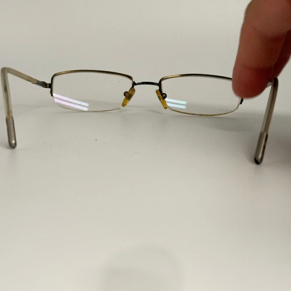 D&G Dolce & Gabbana 4059‎ 700 135 Gold Metal Rectangle Eyeglasses Frames Vintage